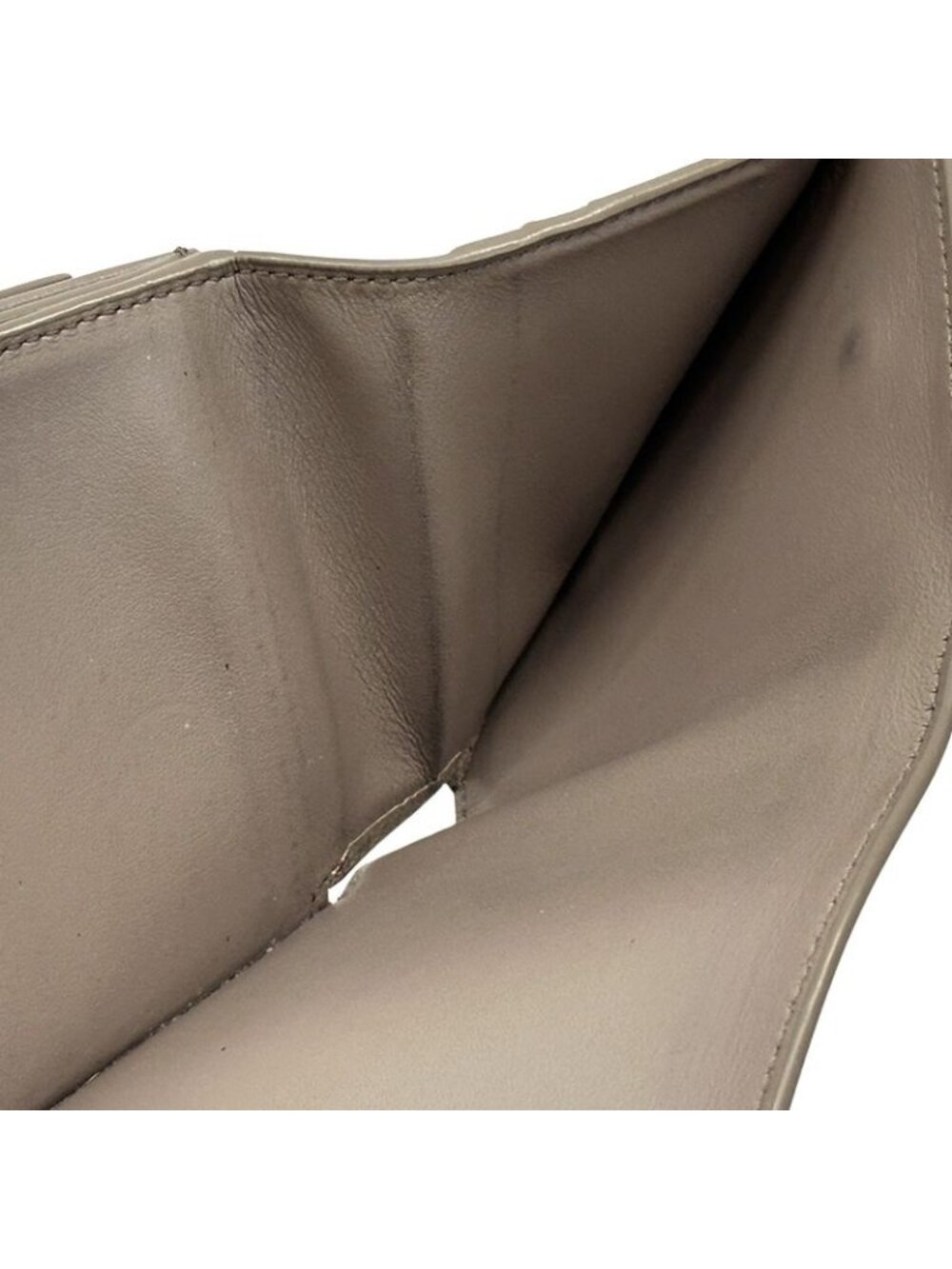 Celine Wallet Trifold Leather Small Gray Mini Compact - Picture 12 of 15